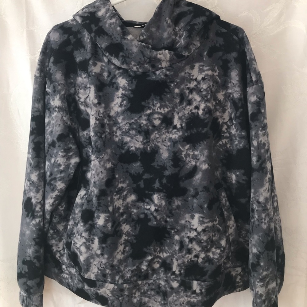 Shambhala Grey Tie Dyed Hoodie Kangaroo Pocket Super Cosy Size Large